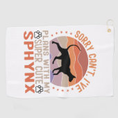 Ich habe mit meiner Sphynx-Katze Pläne Golfhandtuch (Horizontal)