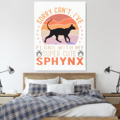 Ich habe mit meiner Sphynx-Katze Pläne Leinwanddruck (Insitu (Schlafzimmer))