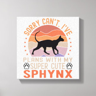 Ich habe mit meiner Sphynx-Katze Pläne Leinwanddruck