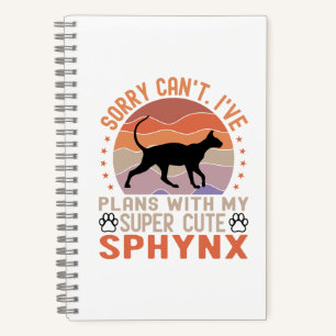 Ich habe mit meiner Sphynx-Katze Pläne Notizblock
