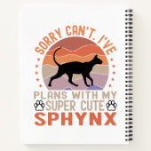 Ich habe mit meiner Sphynx-Katze Pläne Notizblock (Rückseite)