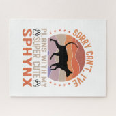 Ich habe mit meiner Sphynx-Katze Pläne Puzzle (Horizontal)