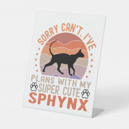 Ich habe mit meiner Sphynx-Katze Pläne Sockelschild