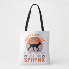 Ich habe mit meiner Sphynx-Katze Pläne Tasche