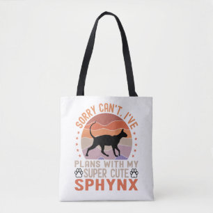 Ich habe mit meiner Sphynx-Katze Pläne Tasche