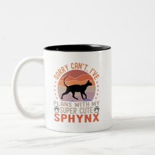 Ich habe mit meiner Sphynx-Katze Pläne Zweifarbige Tasse