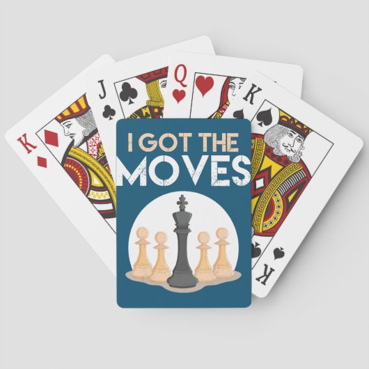 Ich habe Moves Schachspieler Schachliebhaber Männe Spielkarten (Rückseite)
