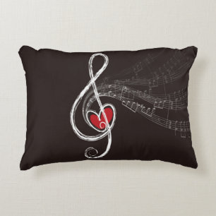 ICH HABE MUSIC Treble Clef Black Wohngestaltung Dekokissen