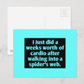 ICH HABE NACH DEM GEHEN EINFACH EINE WOCHEN KARDIO POSTKARTE (Vorne/Hinten)