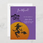 Ich habe neue Adressenmitteilung verschoben, die H Ankündigungspostkarte (Vorne/Hinten)