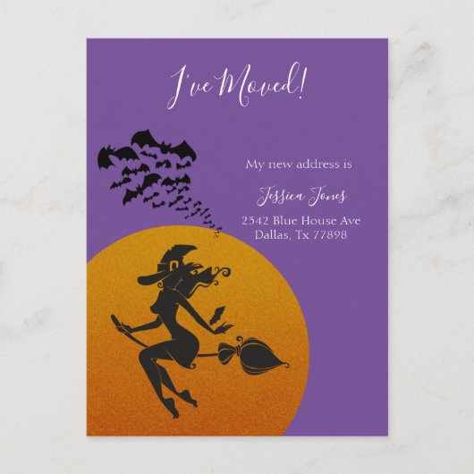 Ich habe neue Adressenmitteilung verschoben, die H Ankündigungspostkarte (Vorderseite)