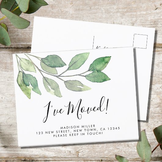 Ich habe neue Zuhause bewegt Ankündigungspostkarte