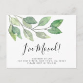 Ich habe neue Zuhause bewegt Ankündigungspostkarte (Vorderseite)