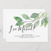 Ich habe neue Zuhause Greenery verschoben Ankündigung (Vorne/Hinten)