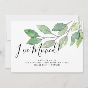 Ich habe neue Zuhause Greenery verschoben Ankündigung