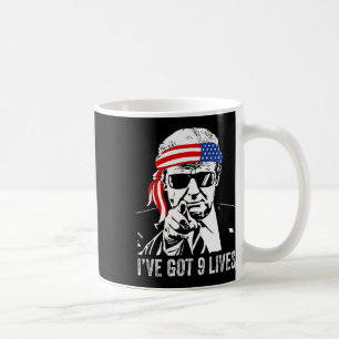 Ich habe neun Leben - Trump 2024 Lustig  Kaffeetasse