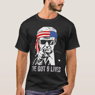 Ich habe neun Leben - Trump 2024 Lustig  T-Shirt
