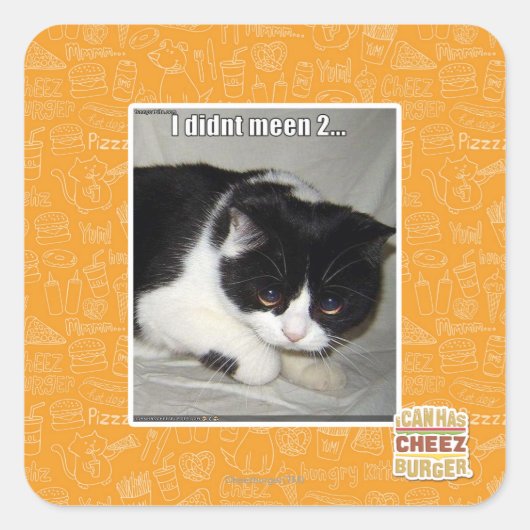 Ich habe nicht 2 bedeutet quadratischer aufkleber (Vorderseite)