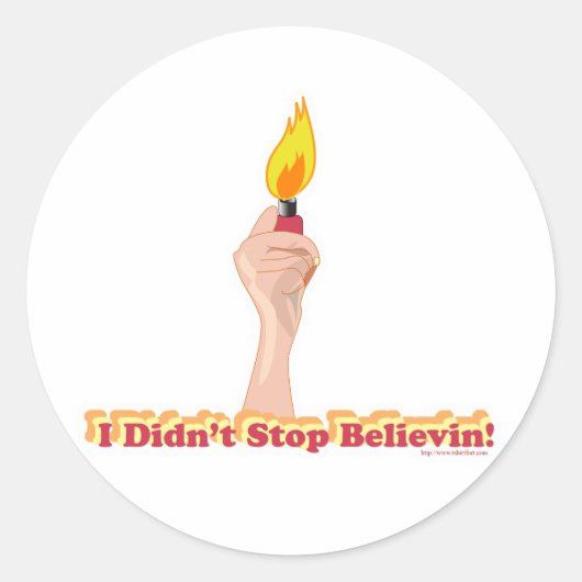 Ich habe nicht aufgehört zu glauben runder aufkleber (Vorderseite)