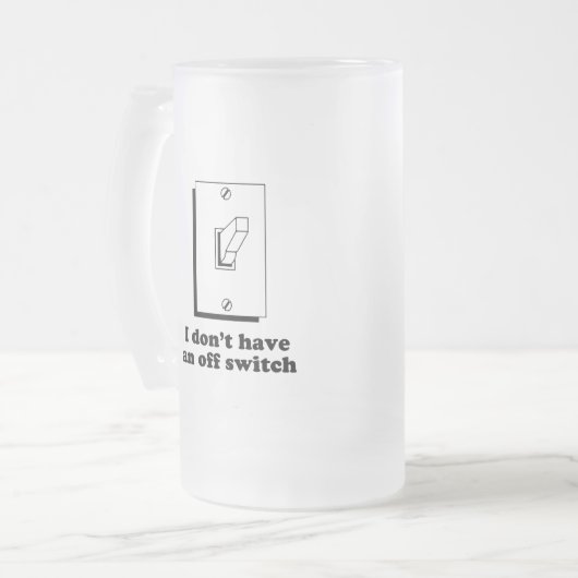 Ich habe nicht einen weg Schalterbaby-T - Shirt Mattglas Bierglas (Vorderseite Links)