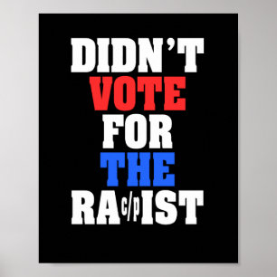 Ich habe nicht für den Aufkleber für den Racpist g Poster