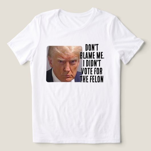 Ich habe nicht für den Felon Trump gestimmt Tri-Blend Shirt (Design Vorderseite)