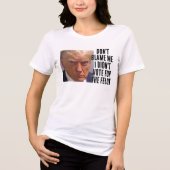 Ich habe nicht für den Felon Trump gestimmt Tri-Blend Shirt (Vorderseite)