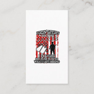 Ich habe nicht gekämpft, weil ich es hasste, weil visitenkarte