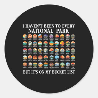 Ich habe nicht jede Nationalpark-Checkliste besuch Runder Aufkleber