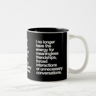 ICH HABE NICHT MEHR DIE ENERGIE FÜR BEDEUTEND FRE ZWEIFARBIGE TASSE