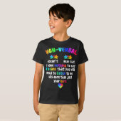 Ich habe nicht-VERBAL Puzzle Piece Neon Pastel Aut T-Shirt (Vorne ganz)
