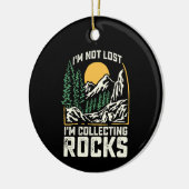 Ich habe nicht verloren, dass ich Steine sammle Keramik Ornament (Links)