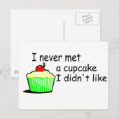 Ich habe nie einen Kuchen gegessen, den ich nicht  Postkarte (Vorne/Hinten)