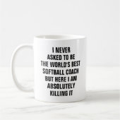 Ich habe nie gefragt, der weltbeste Softball-Train Kaffeetasse (Links)