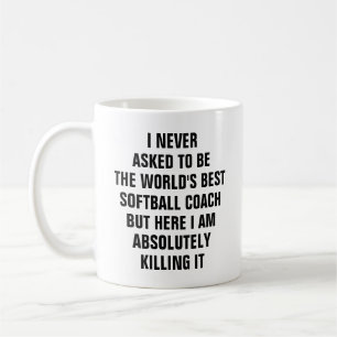 Ich habe nie gefragt, der weltbeste Softball-Train Kaffeetasse
