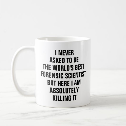 Ich habe nie gefragt, der weltweit beste forensisc kaffeetasse (Links)