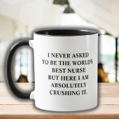 Ich habe nie Gefragt, die lustige Krankenschwester Tasse