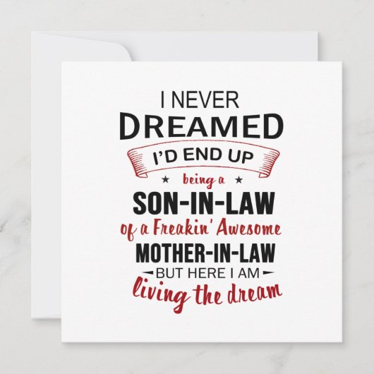 Ich habe nie geträumt, dass ich letztendlich ein S Einladung (Vorderseite)