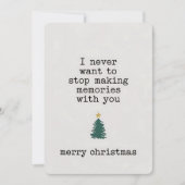 Ich habe nie Gewollt, aufhören, mit dir Erinnerung Einladung (Vorderseite)