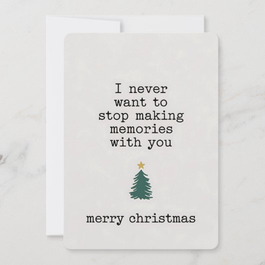 Ich habe nie Gewollt, aufhören, mit dir Erinnerung Einladung (Vorderseite)