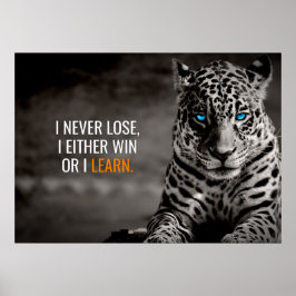 Ich habe nie Motivierend Zitat Leopard Poster verl