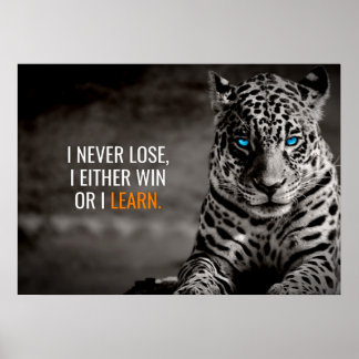 Ich habe nie Motivierend Zitat Leopard Poster verl