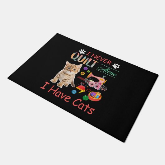 Ich habe nie nur eine Katze gequillt. Fußmatte (Schrägansicht)
