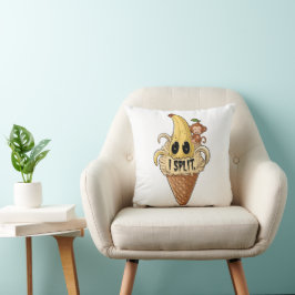 Ich habe niedliches Bananeneis gespalten Kissen