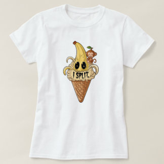 Ich habe niedliches Bananeneis gespalten T-Shirt