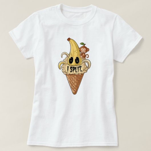 Ich habe niedliches Bananeneis gespalten T-Shirt (Design vorne)