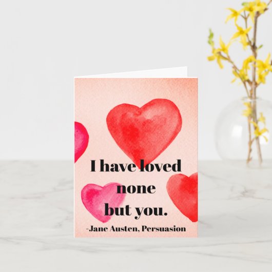 Ich habe niemanden geliebt außer dir - Jane Austen Karte (Gelbe Blume)