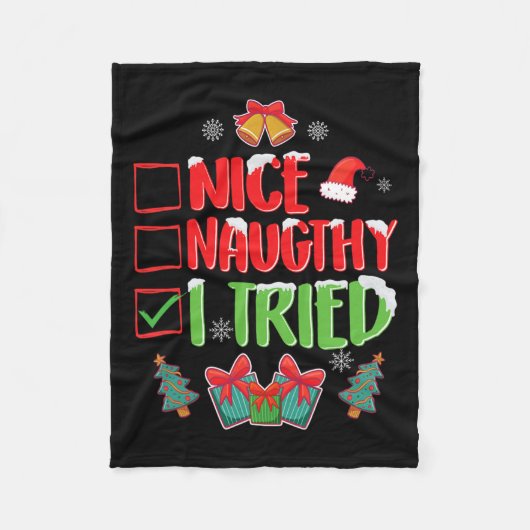Ich habe Nizza oder Naughty 1 Fleecedecke (Vorderseite)