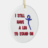 Ich habe noch ein Bein, zum an zu stehen, Rot, Keramik Ornament (Rechts)