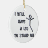 Ich habe noch ein Bein, zum an zu stehen, Silber, Keramik Ornament (Rechts)